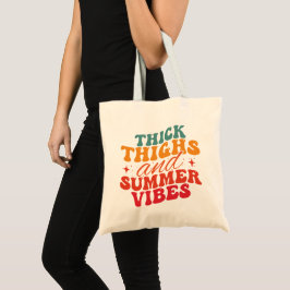 Thick Thighs & Summer Vibes Beach Lebensmittelgesc Tragetasche