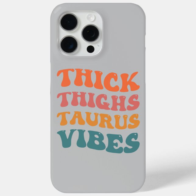Thick Thighs Taurus Vibes Taurus Season Girl Retro Case-Mate iPhone Hülle (Rückseite)