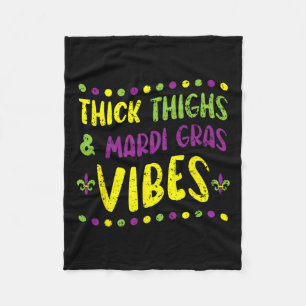 Thick Thighs und Mardi Gras Vibes New Orleans Loui Fleecedecke