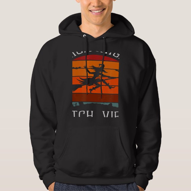 Thick Thighs Witch Vibes Halloween Hoodie (Vorderseite)