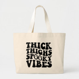 Thick Thighy & Spooky Vibes Halloween Fall Hexchy Jumbo Stoffbeutel