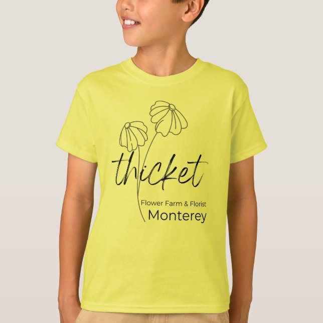 Thicket Monterey Florist Kids T-Shirt Black Print (Vorderseite)