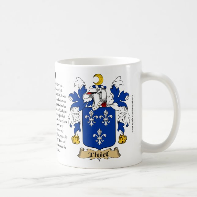 Thiel, der Ursprung, die Bedeutung und das Wappen Tasse (Rechts)