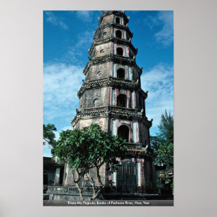 Thien Mu Pagoda, Ufer des Parfüms, Hue, Viet Poster