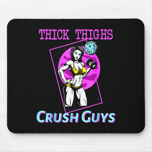 Thiick Thights Crush Typ Weightlift Bodybuildin Mousepad (Vorne)