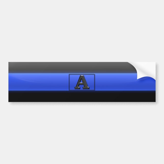 Thin Blue Line "A" Autoaufkleber (Vorne)