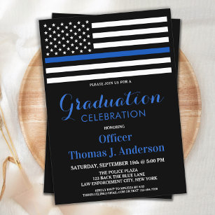 Thin Blue Line Abschluss Academy Police Officer Einladung