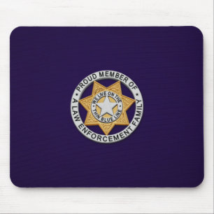Thin Blue Line Abzeichen Mousepad
