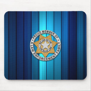 Thin Blue Line Abzeichen Mousepad
