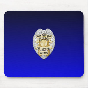 Thin Blue Line Abzeichen Mousepad