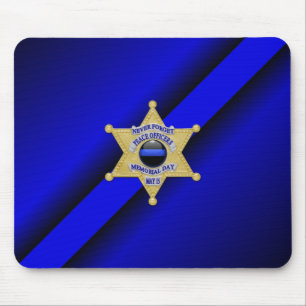 Thin Blue Line Abzeichen Mousepad