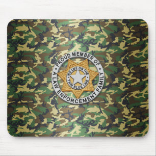 Thin Blue Line Abzeichen Mousepad