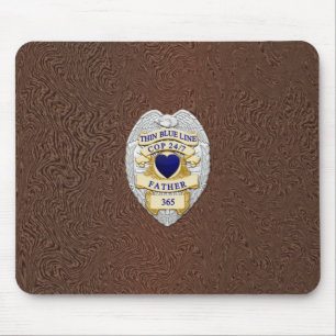 Thin Blue Line Abzeichen Mousepad