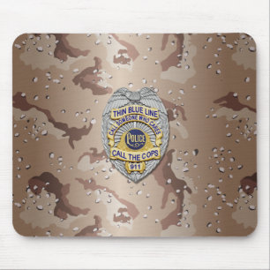 Thin Blue Line Abzeichen Mousepad