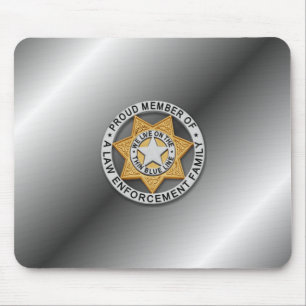 Thin Blue Line Abzeichen Mousepad