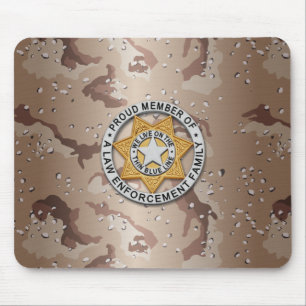 Thin Blue Line Abzeichen Mousepad