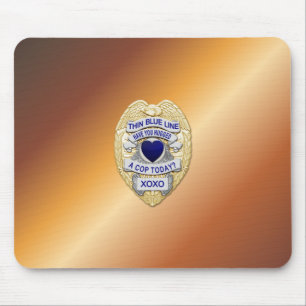 Thin Blue Line Abzeichen Mousepad