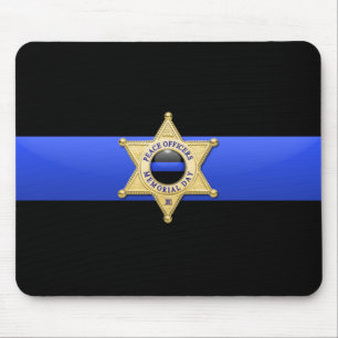 Thin Blue Line - Abzeichen Mousepad