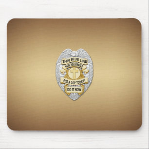 Thin Blue Line Abzeichen Mousepad