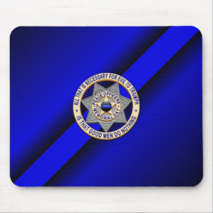 Thin Blue Line Abzeichen Mousepad