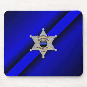 Thin Blue Line Abzeichen Mousepad