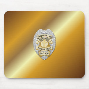 Thin Blue Line Abzeichen Mousepad