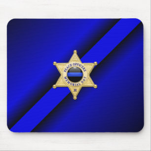 Thin Blue Line Abzeichen Mousepad