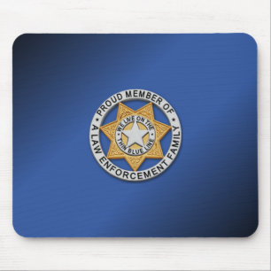 Thin Blue Line Abzeichen Mousepad