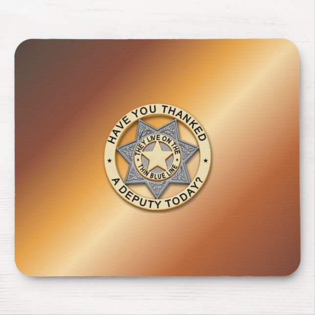 Thin Blue Line Abzeichen Mousepad (Vorne)