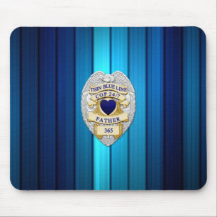 Thin Blue Line Abzeichen Mousepad