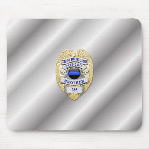 Thin Blue Line Abzeichen Mousepad