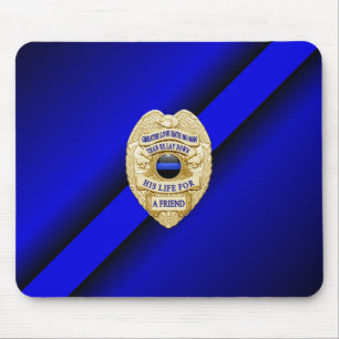 Thin Blue Line Abzeichen Mousepad