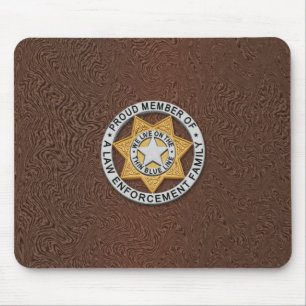 Thin Blue Line Abzeichen Mousepad