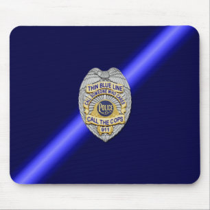 Thin Blue Line Abzeichen Mousepad
