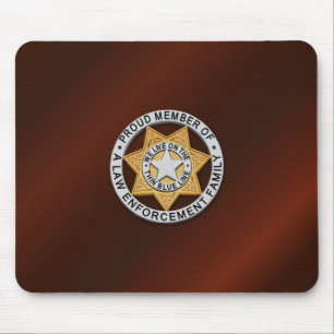 Thin Blue Line Abzeichen Mousepad