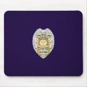 Thin Blue Line Abzeichen Mousepad