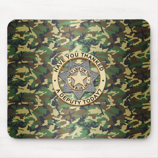 Thin Blue Line Abzeichen Mousepad (Vorne)