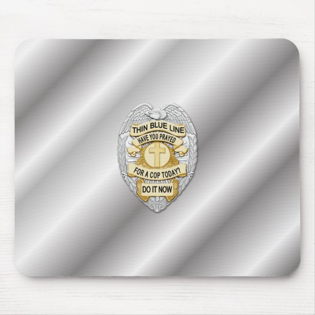 Thin Blue Line Abzeichen Mousepad (Vorne)