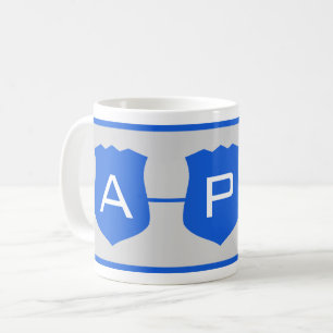 Thin Blue Line Abzeichen PD Benutzerdefiniert Kaffeetasse
