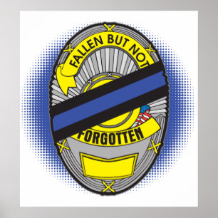 Thin Blue Line Abzeichen Poster