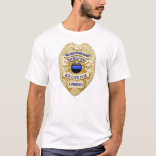 Thin Blue Line Abzeichen T-Shirt