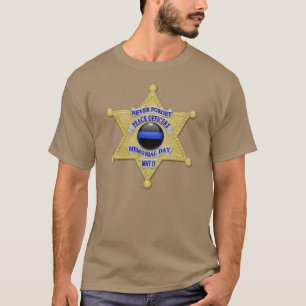 Thin Blue Line Abzeichen T-Shirt