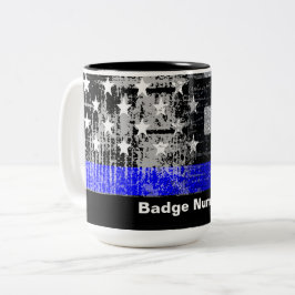 Thin Blue Line Abzeichen# Tasse
