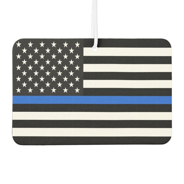 Thin Blue Line American Flag Autolufterfrischer (Vorderseite)