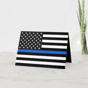 Thin Blue Line American Flag Card Einladung