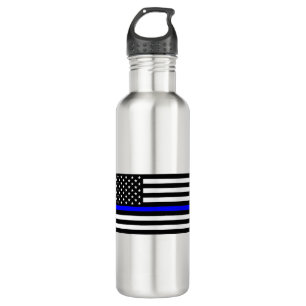 - Thin Blue Line - American Flag Edelstahlflasche