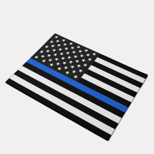 Thin Blue Line American Flag Fußmatte