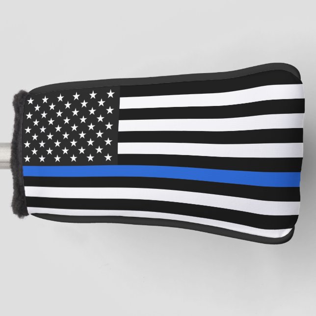 Thin Blue Line American Flag Golf Headcover (Vorderseite)
