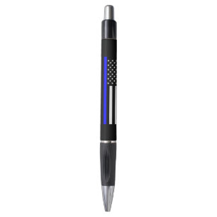 Thin Blue Line American Flag Grafik auf einer Kugelschreiber