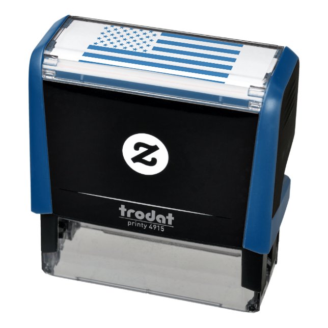 Thin Blue Line American Flag Grafik auf einer Permastempel (Produkt)